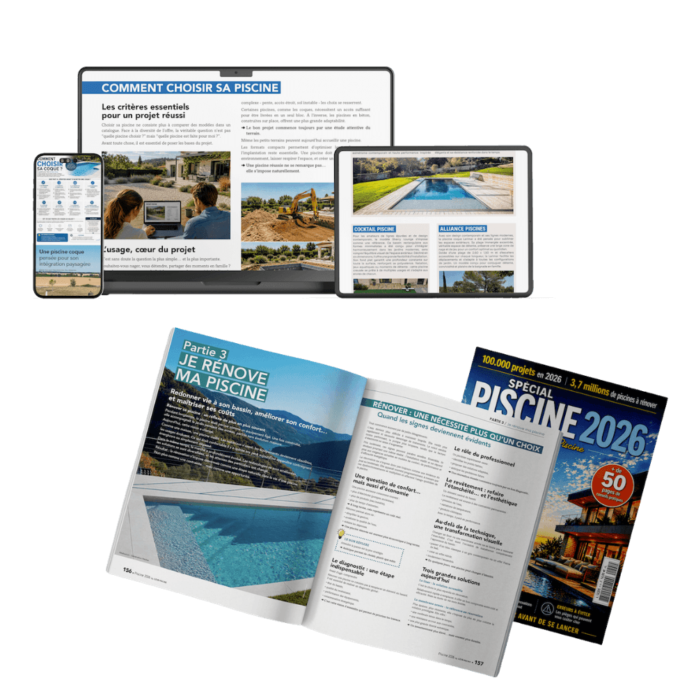Format digital ou print — Guide Piscine 2026