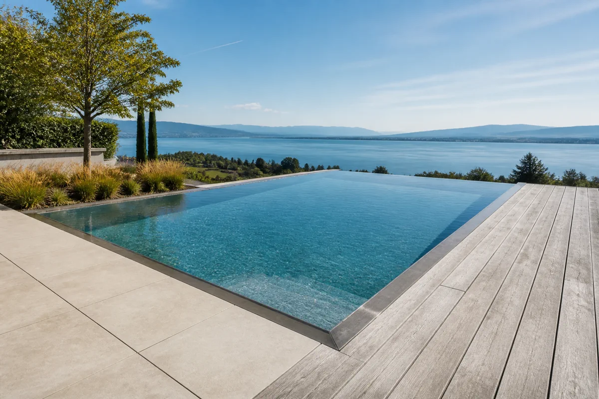 Une réalisation inox de 12 m x 5 m dans le canton de Neuchâtel.