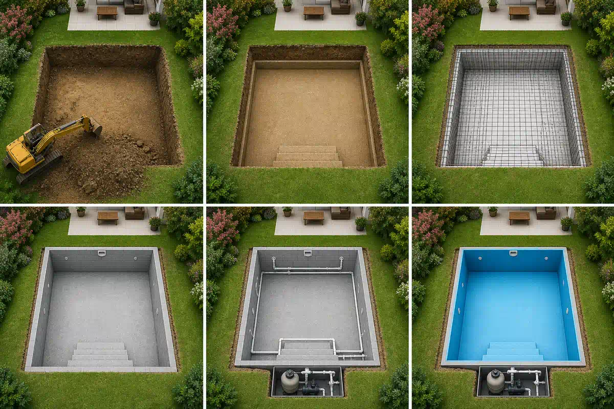 Les principales étapes d’une construction de piscine