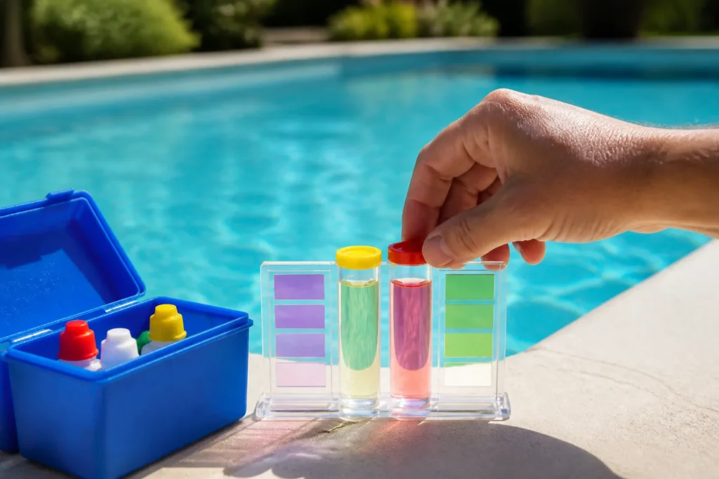 Trousse d’analyse pour surveiller le pH de l’eau de piscine
