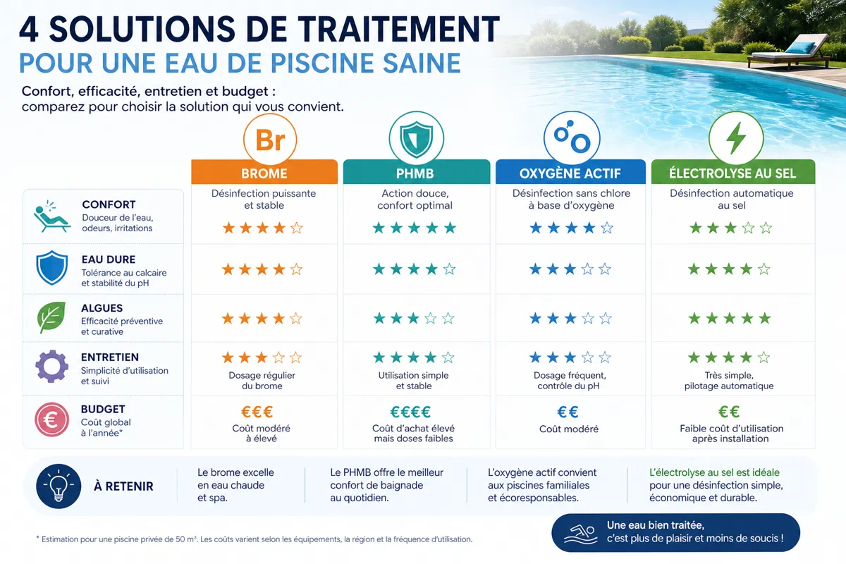 Les quatre solutions à comparer selon l’eau et le budget