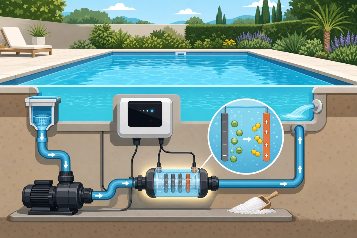 Le principe de l’électrolyse du sel dans le circuit de filtration