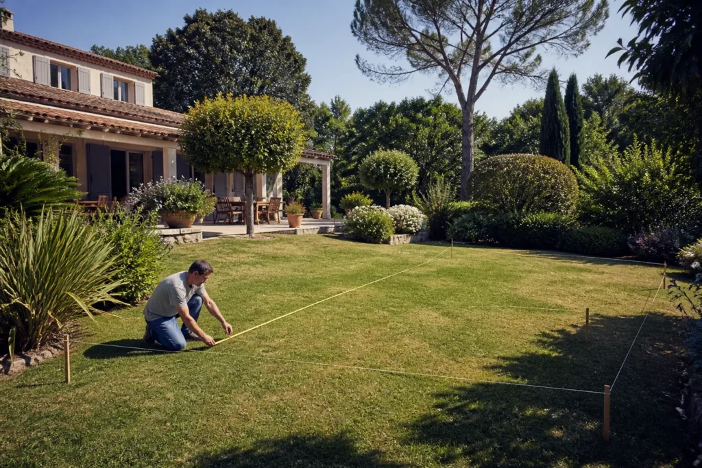Implantation d’une piscine matérialisée au sol dans le jardin pour bien choisir son emplacement